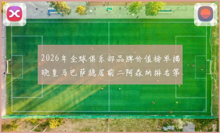 2026年全球俱乐部品牌价值榜单揭晓皇马巴萨稳居前二阿森纳排名第三国安成为中国第一